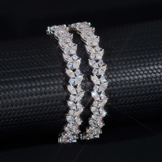 Unique-Design Moissanite Bracelet – S925 Sterling Silver Iced-Out Luxury Unisex Streetwear Jewelry - CaratixJewelry