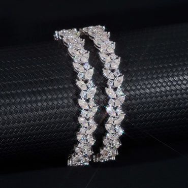 Unique-Design Moissanite Bracelet – S925 Sterling Silver Iced-Out Luxury Unisex Streetwear Jewelry - CaratixJewelry