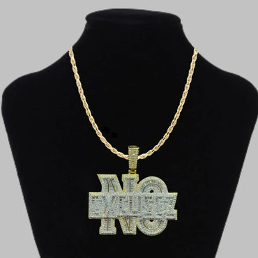 Iced Out Letter Pendant Necklace – Custom Hip Hop Jewelry for Men - CaratixJewelry