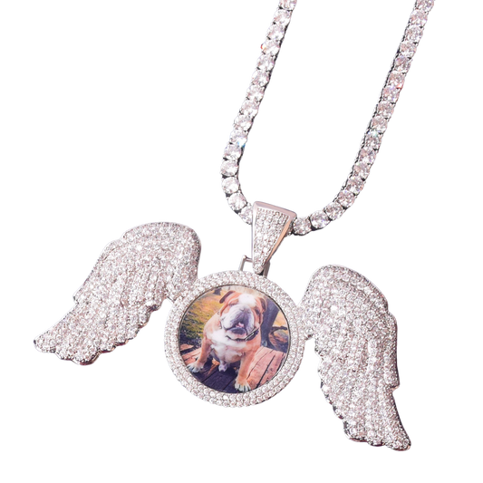 Special Wings Tennis Personalisiertes Foto Bild Anhänger Halskette