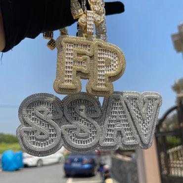 Overflow Stones Loaded with Iced Out Personalized Custom Name Necklace Pendant – Luxury Hip Hop Jewelry for Men & Women - CaratixJewelry