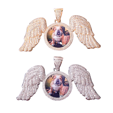 Special Wings Tennis Custom Photo Pendant Necklace – Iced Out Hip Hop Jewelry - CaratixJewelry