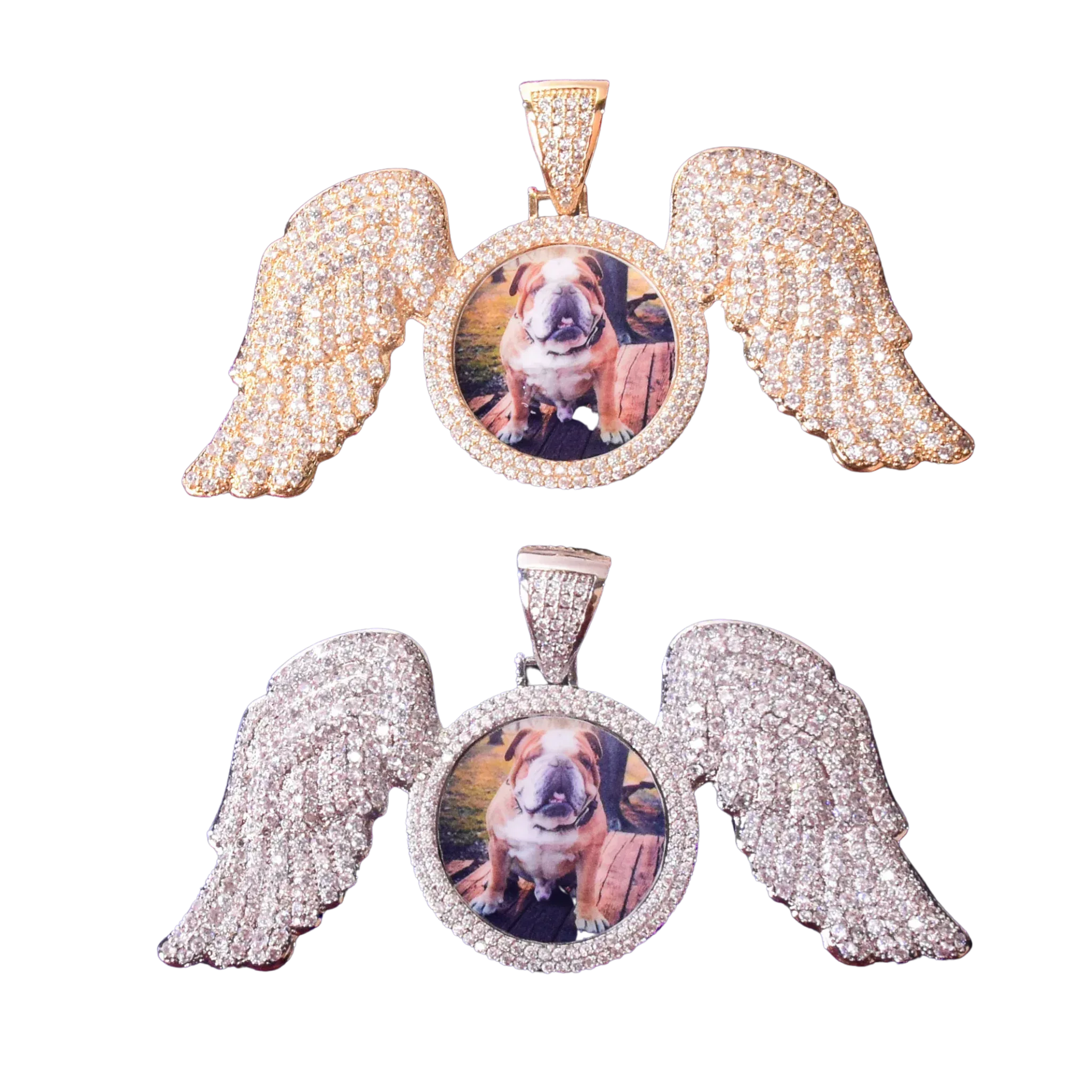 Special Wings Tennis Custom Photo Pendant Necklace – Iced Out Hip Hop Jewelry - CaratixJewelry