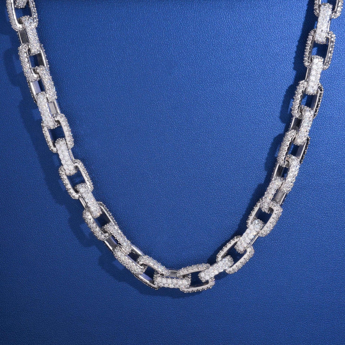 10mm Moissanite Cuban Link Bracelet/Necklace – S925 Sterling Silver Hip Hop Jewelry with Box Clasp - CaratixJewelry