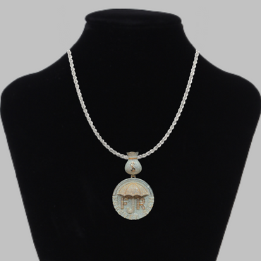 Forever Rich Umbrella Money Bag Bail Iced Out Letter Diamond Pendant Necklace – Custom Hip Hop Jewelry for Men