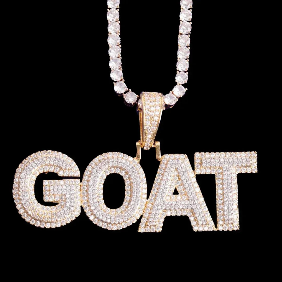 Double Layer Classy Iced Out Personalized Custom Name Necklace Pendant - Luxury Custom Jewelry - CaratixJewelry