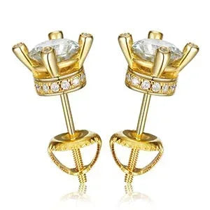 1CT Genuine VVS Lab Solid Sterling Silver Hip Hop Earrings - CaratixJewelry