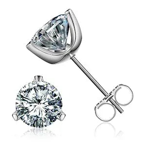 1.5CT VVS D Color Lab 3-Claw Hip Hop Earrings - CaratixJewelry