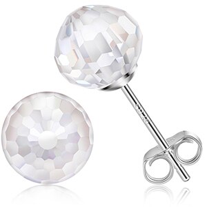 Solid 925 Sterling Silver Genuine VVS Lab Diamond Moissanite Disco Ball Bling Earrings – Hip Hop Jewelry
