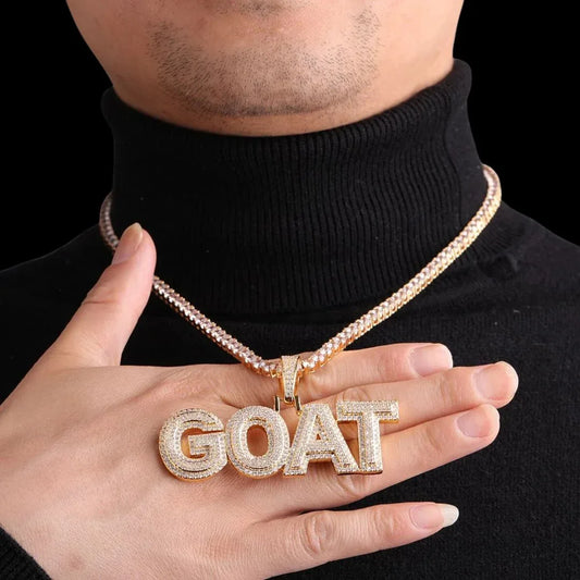 Double Layer Classy Iced Out Personalized Custom Name Necklace Pendant - Luxury Custom Jewelry - CaratixJewelry