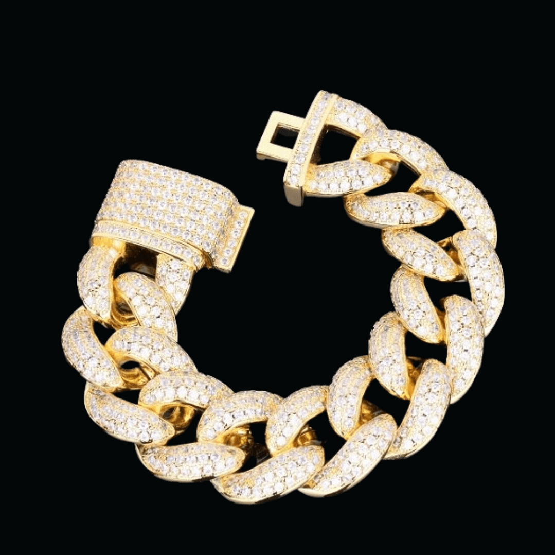 23MM Chunky Miami Cuban Iced Out Diamond Bracelet – Luxury Hip Hop Jewelry for Men & Women