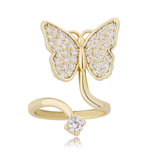 Adjustable Butterfly Nail Ring | Fingertip Jewelry for Women | Caratix