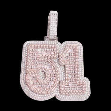 Any Number Any Letter Iced Out Personalized Custom Name Necklace Pendant – Luxury Hip Hop Jewelry for Men & Women - CaratixJewelry