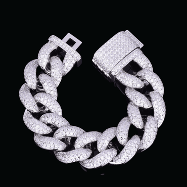 23MM Chunky Miami Cuban Iced Out Diamond Bracelet – Luxury Hip Hop Jewelry for Men & Women