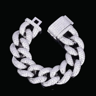 23MM Chunky Miami Cuban Iced Out Bracelet – Luxury Hip Hop Jewelry for Men & Women - CaratixJewelry
