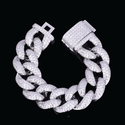 23MM Chunky Miami Cuban Iced Out Diamond Bracelet – Luxury Hip Hop Jewelry for Men & Women