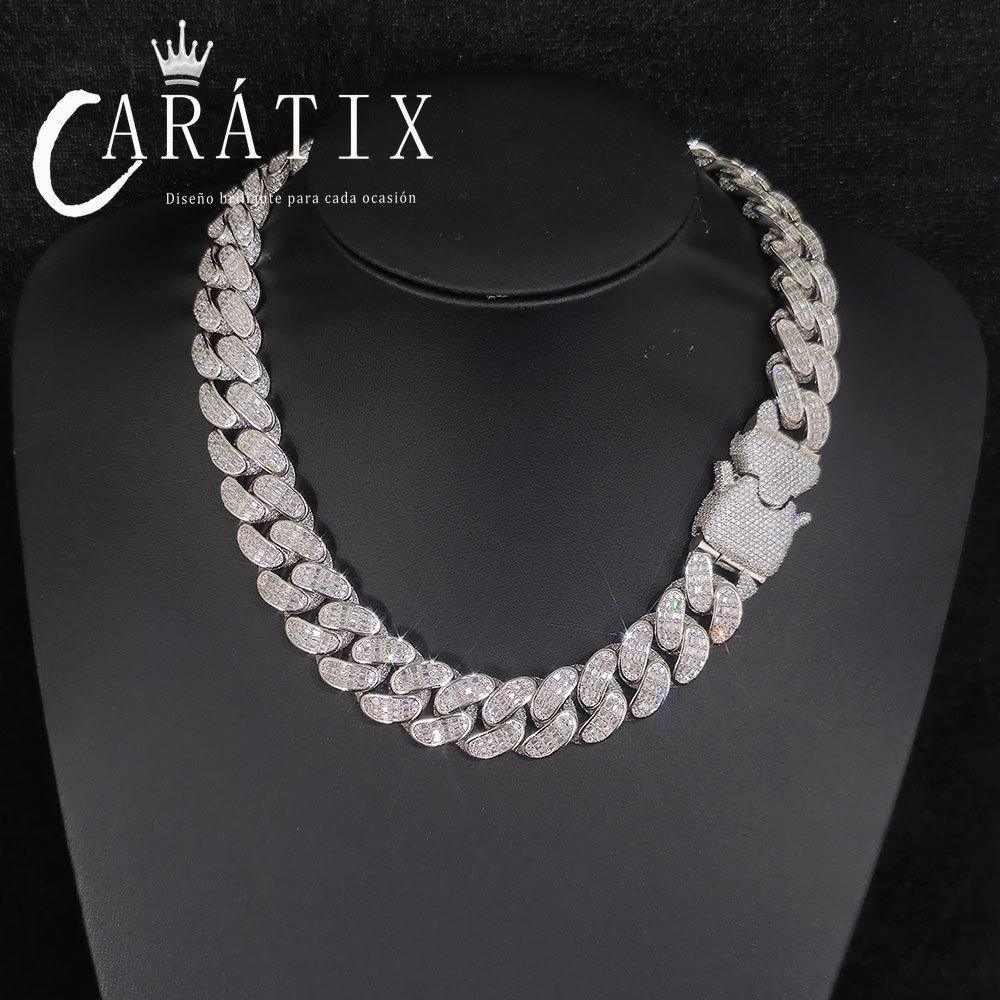 18MM 3-Row Cuban Chain Necklace – Hip Hop Iced - CaratixJewelry