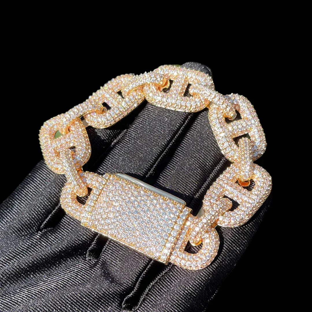 12MM Ultra Luxury Elegant Iced Out Bracelet – High-End Hip Hop Jewelry for Men & Women - CaratixJewelry