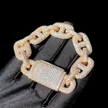 12MM Ultra Luxury Elegant Iced Out Bracelet – High-End Hip Hop Jewelry for Men & Women - CaratixJewelry