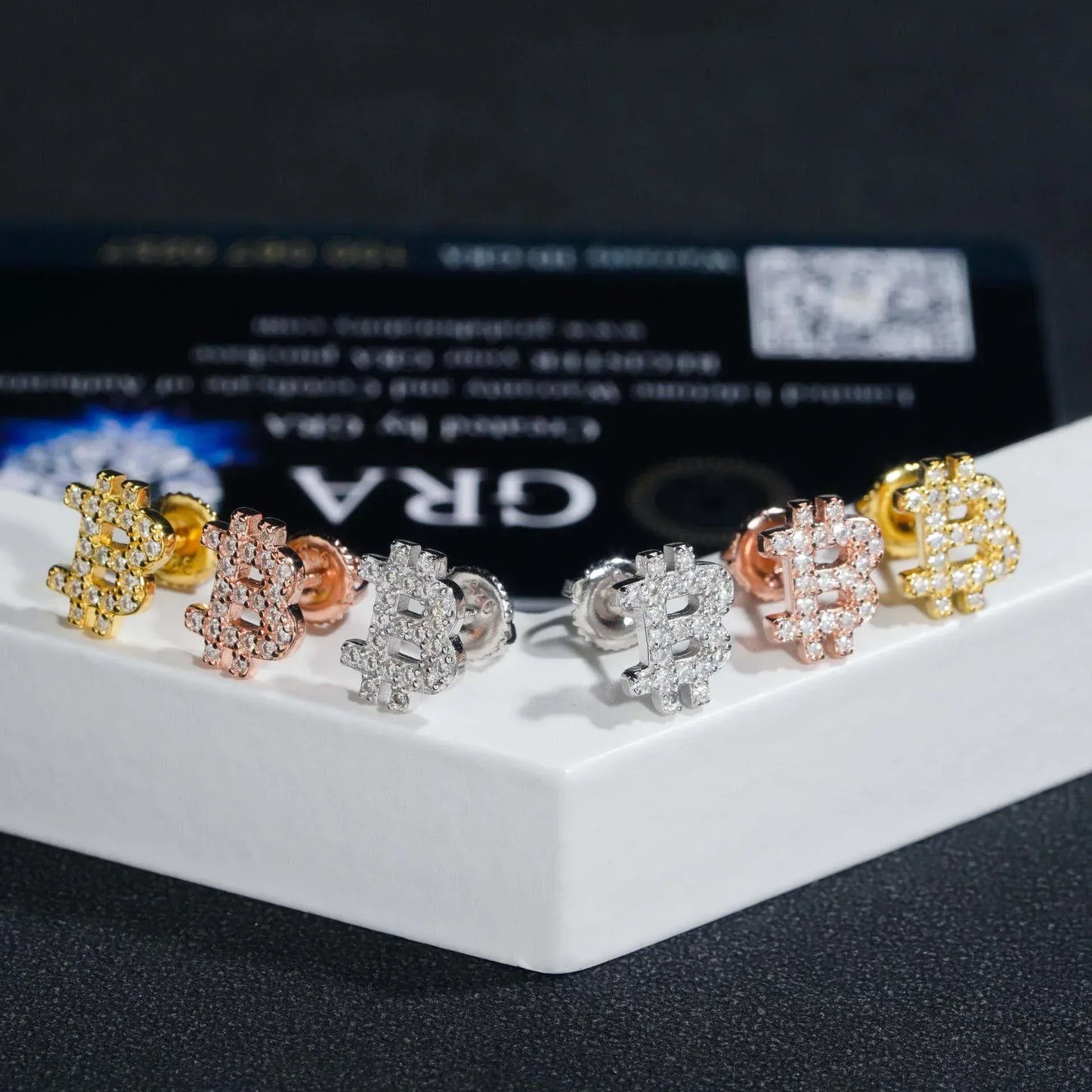 S925 Silver Coin Style Moissanite Hip Hop Hoop Earrings - CaratixJewelry