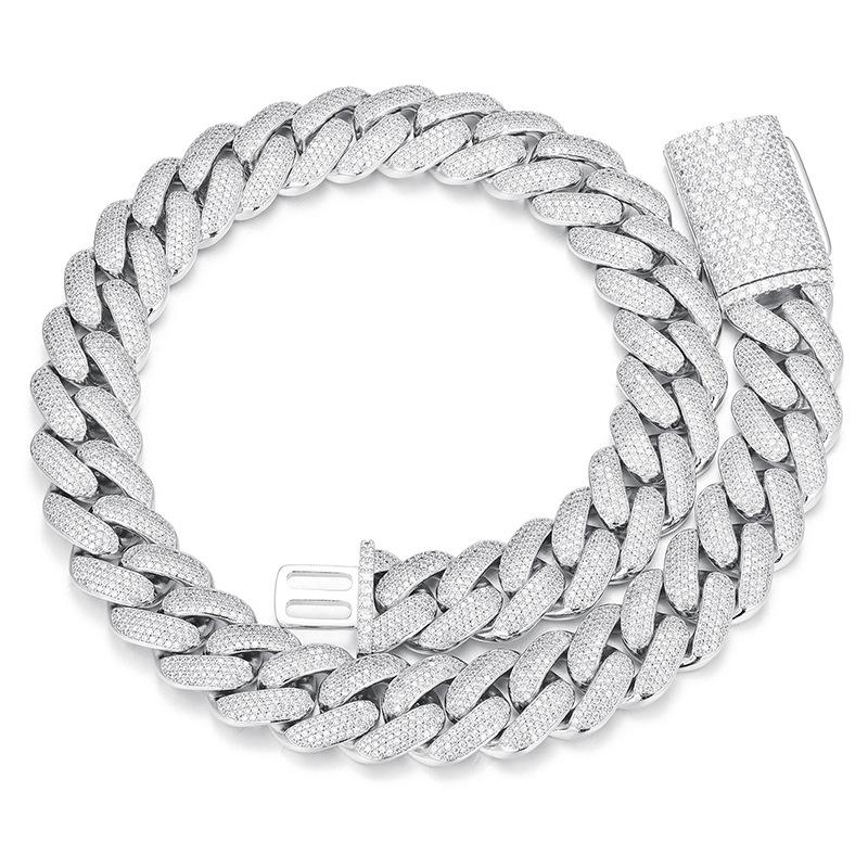 CARÁTIX 20mm 4-Row Cuban Miami Link Chain Necklace – Iced Out CZ Jewelry for Men & Women Hip Hop