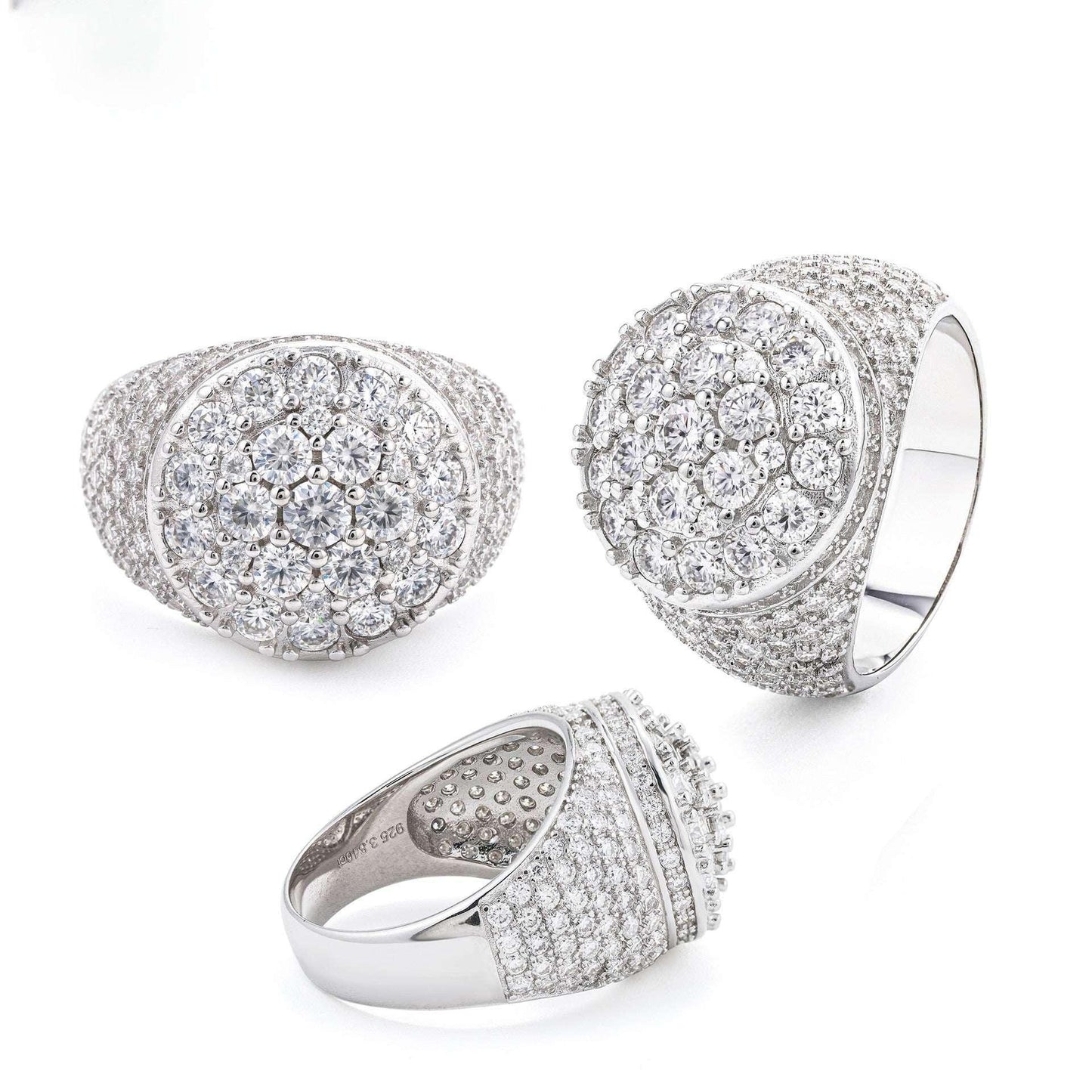 Men’s Moissanite Hip Hop Ring | S925 Silver Full Iced Out Rapper Jewelry - CaratixJewelry