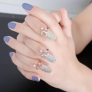 Adjustable Nail Ring for Women | Fingertip Protective Jewelry | Caratix