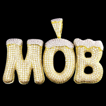 Snowy Drip Iced Out Personalized Custom Name Necklace Pendant - Luxury Custom Jewelry