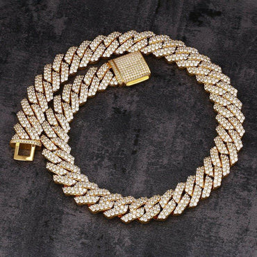 20mm Iced-Out Moissanite Cuban Link Chain – S925 Sterling Silver -Cut Hip Hop Unisex Necklace - CaratixJewelry