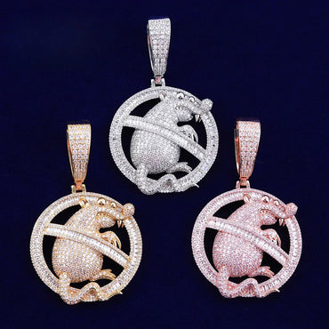 Men's & Women's Cartoon Character Necklace | Premium Copper CZ High-End Fashion Jewelry - CaratixJewelry