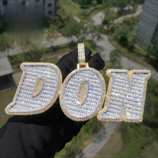 Iced Out Letter Pendant | CZ Hip Hop Personalized Initial Necklace Jewelry - CaratixJewelry