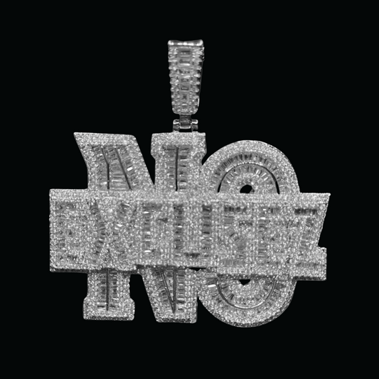 Iced Out Letter Diamond Pendant Necklace – Custom Hip Hop Jewelry for Men