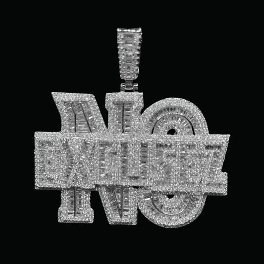 Iced Out Letter Pendant Necklace – Custom Hip Hop Jewelry for Men - CaratixJewelry
