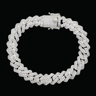12MM Miami Cuban Link Iced Out Bracelet - CaratixJewelry