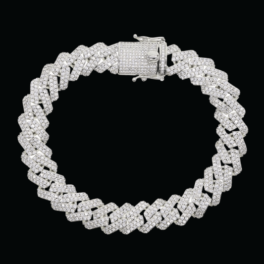 12MM Miami Cuban Link Iced Out Diamond Bracelet – Luxury Hip Hop Jewelry for Men & Women