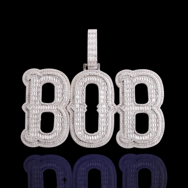 Cursive Iced Out Personalized Custom Name Necklace Pendant - Luxury Custom Jewelry