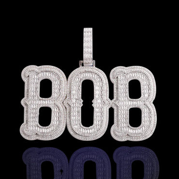 Cursive Iced Out Personalized Custom Name Necklace Pendant - Luxury Custom Jewelry - CaratixJewelry