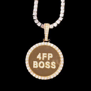 Circle Tennis Iced Out Personalized Custom Name Necklace Pendant - Luxury Custom Jewelry - CaratixJewelry