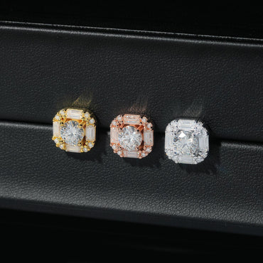 S925 Silver 5.5mm VVS Moissanite Stud Earrings - CaratixJewelry