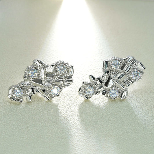 S925 Sterling Silver Moissanite Stud Earrings | D Color VVS1 Diamond Tester Proven | Caratix