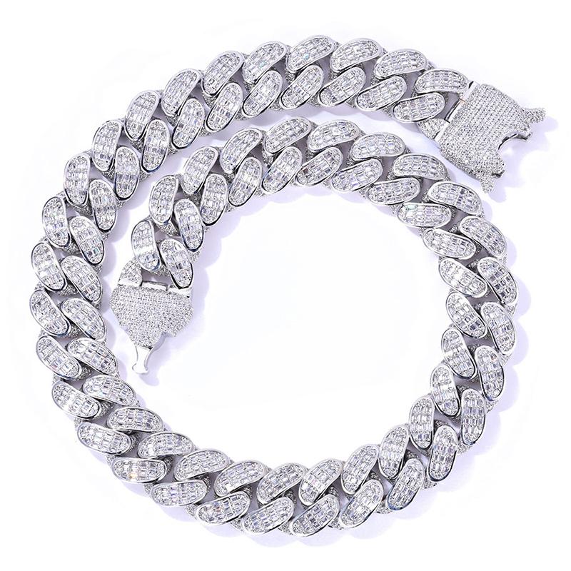 CARÁTIX 18mm Cuban Miami Chain | 5A+ CZ Iced Out Solid Round Hip Hop Necklace for Men