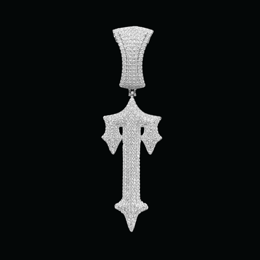 Cross Sword Edition Iced Out Diamond Pendant Necklace – Custom Hip Hop Jewelry for Men
