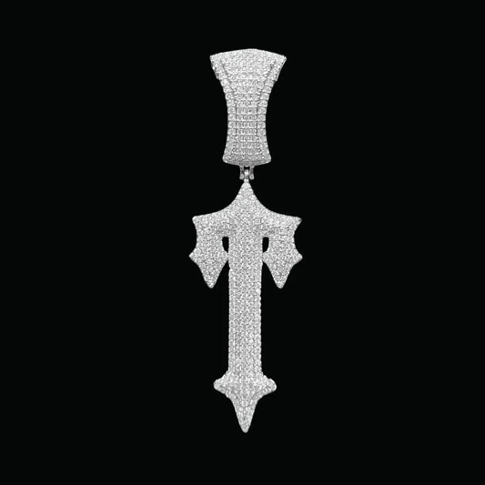 Cross Sword Edition Iced Out Pendant Necklace – Custom Hip Hop Jewelry for Men - CaratixJewelry
