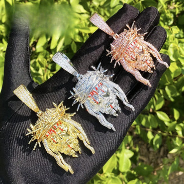 High Polish "Horned Elder" Pendant | Men's Punk Hip Hop Necklace - CaratixJewelry