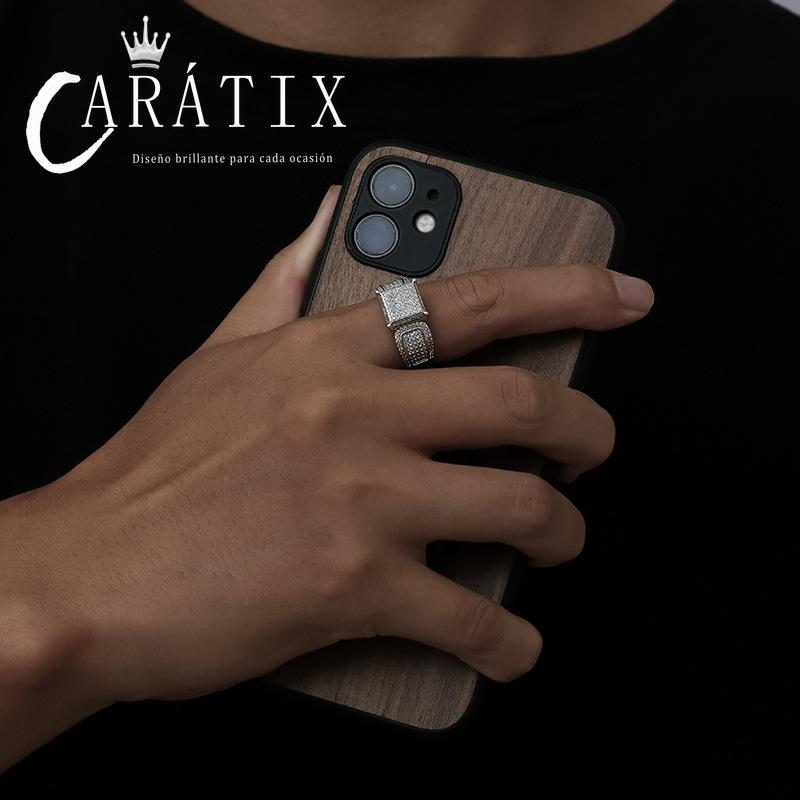 CARÁTIX Square Zircon Ring | Micro-Inlaid High Quality Hip Hop Jewelry for Men