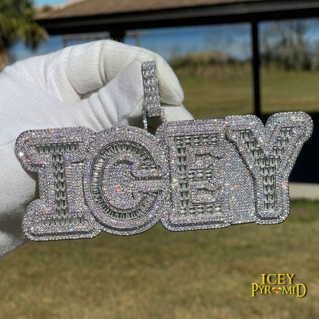Overflow Stones Loaded with Iced Out Personalized Custom Name Necklace Pendant – Luxury Hip Hop Jewelry for Men & Women - CaratixJewelry