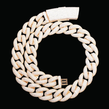 20MM Miami Cuban Iced Out Necklace Chain - CaratixJewelry