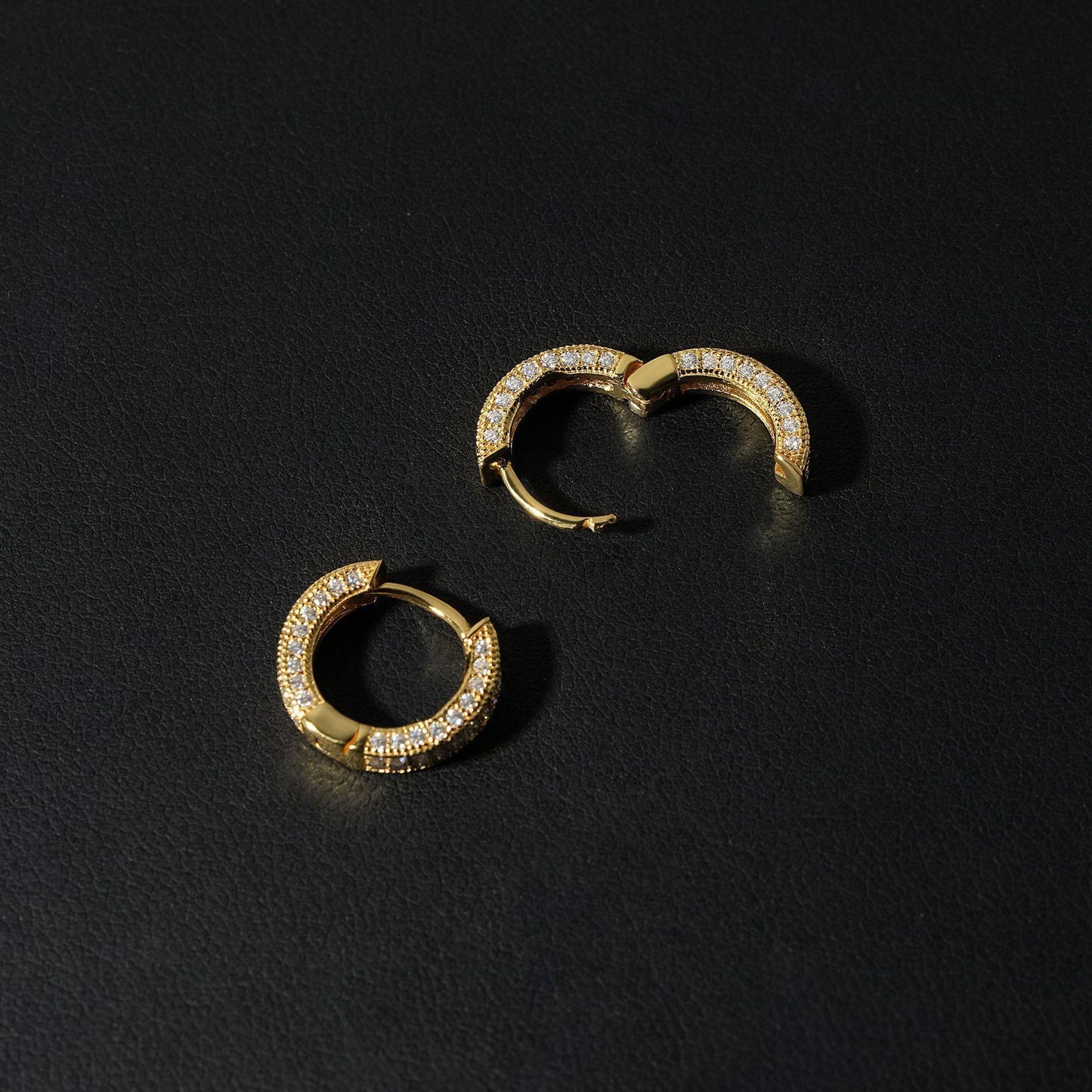 S925 Silver Moissanite Look Round Hoop Earrings - CaratixJewelry