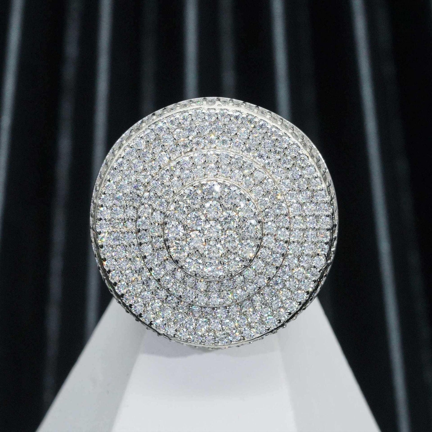 Men’s Moissanite Hip Hop Ring | S925 Silver Full Iced Out Rapper Jewelry - CaratixJewelry