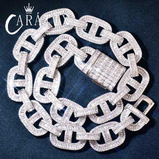 Pig Nose Cuban Chain Necklace for Men | Iced Out Chino Link Hip Hop Jewelry by CARÁTIX - CaratixJewelry